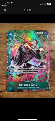 Roronoa Zoro (Premium Card Collection -Best Selection Vol. 6-), graded 9.0