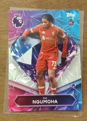2025-26 Topps Premier League - Rio Ngumoha [Black White Rainbow] Autograph, graded 9.0