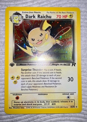 Dark Raichu graded 7