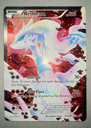 Reshiram (Full Art), graded 9.0