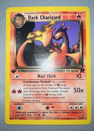 Dark Charizard (21), graded 7.0