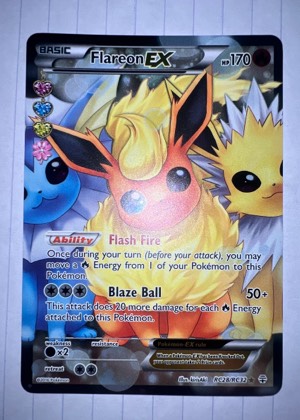 Flareon EX (Full Art), graded 9.0