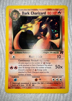 Dark Charizard (4), graded 7.5