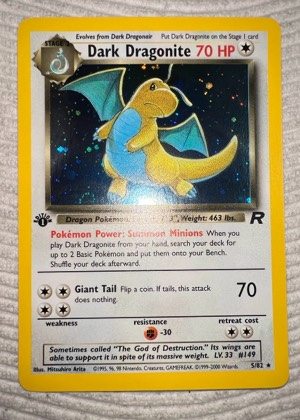 Dark Dragonite (5), graded 7.5