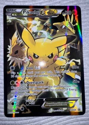 Pikachu EX - XY124, graded 8.0