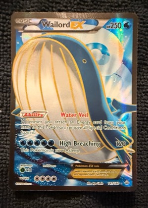 Wailord EX (147 Full Art), graded 9.0