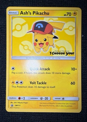 Ash's Pikachu - SM111, graded 6.5