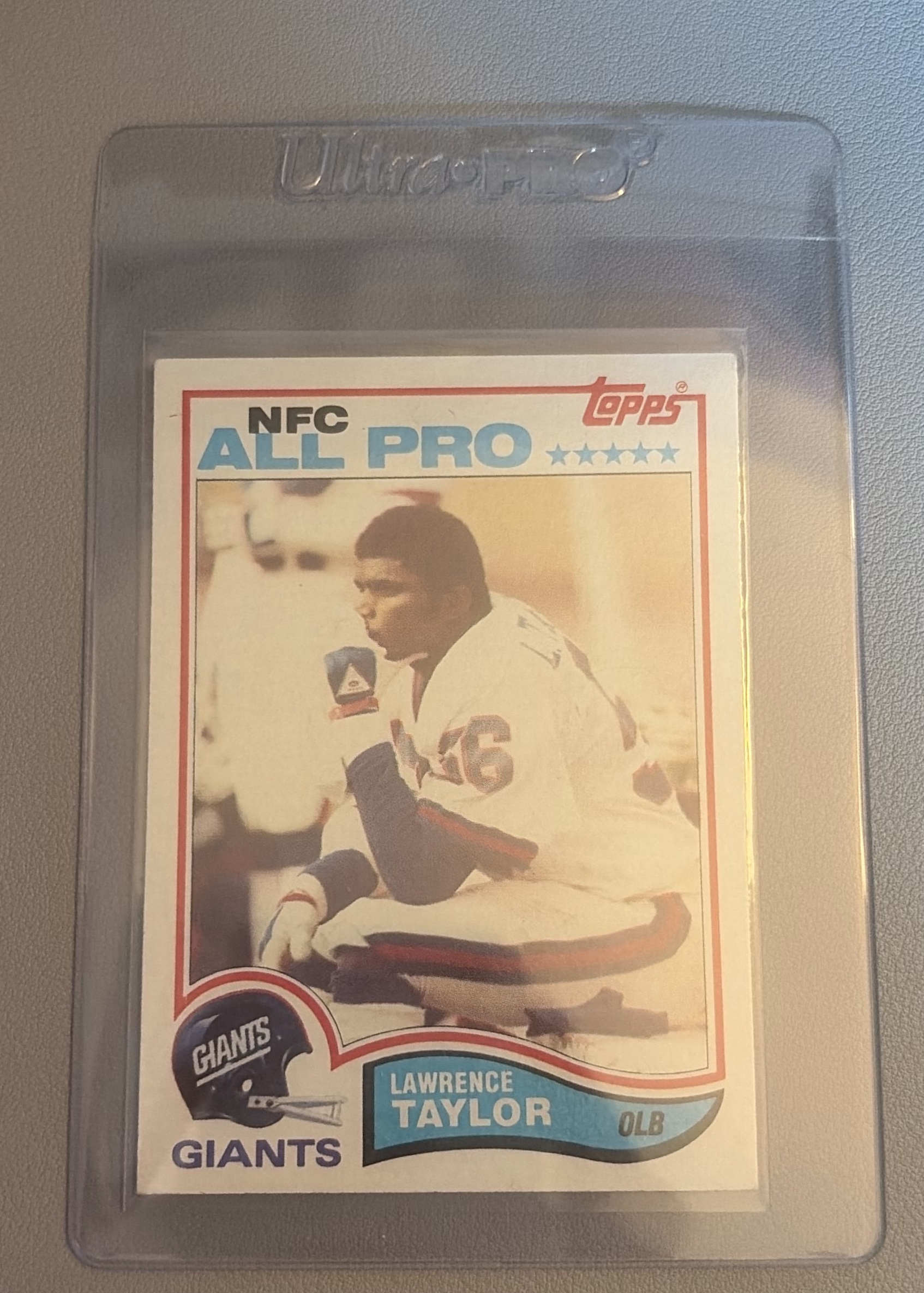 1982 Topps Lawrence Taylor rookie card, ZeroPop community scan graded 9