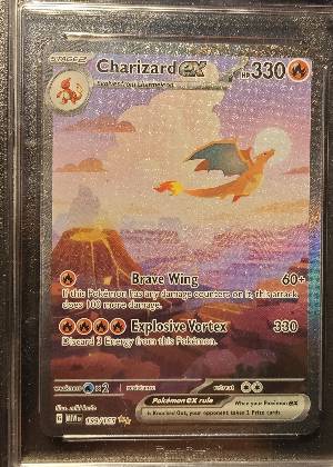 Charizard ex, graded 9.0