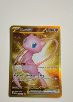 Mew ex - 205/165 (151 Metal Card), graded 9.0