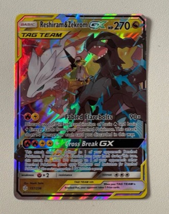 Reshiram & Zekrom GX, graded 9.0