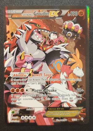 Team Magma's Groudon EX, graded 9.0
