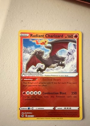 Radiant Charizard, graded 9.0