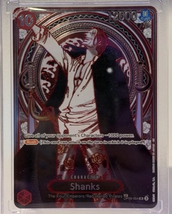 Shanks - OP09-004 (SP) (Silver), graded 9.0