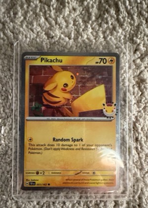 Pikachu - 051/162 (Cosmo Holo), graded 9.0