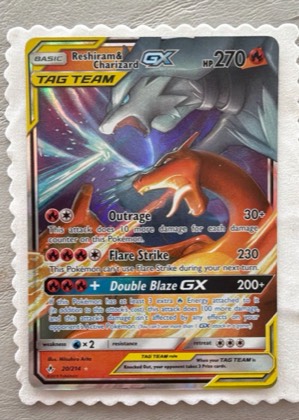 Reshiram & Charizard GX, graded 9.0