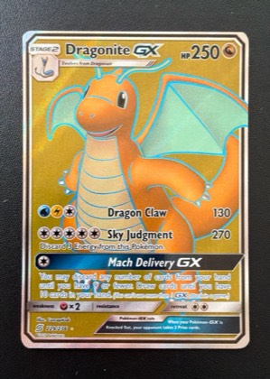 Dragonite GX (Full Art), graded 9.0