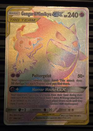 Gengar & Mimikyu GX (Secret), graded 7.5