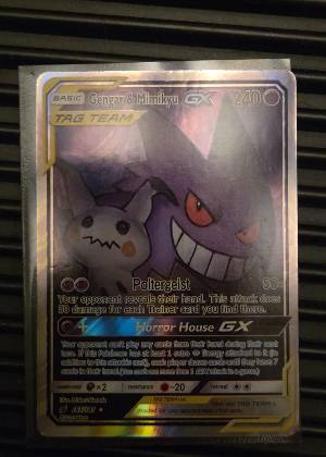 Gengar & Mimikyu GX (Alternate Full Art) graded 8