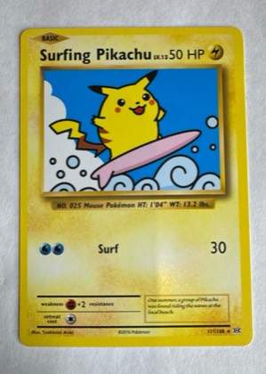 Surfing Pikachu, graded 9.0