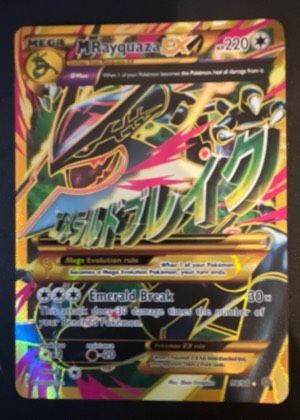M Rayquaza EX (Shiny Full Art) graded 8.5