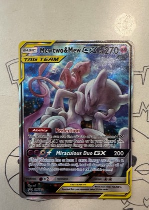 Mewtwo & Mew GX, graded 9.0