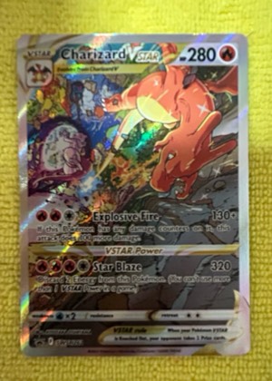 Charizard VSTAR (Secret), graded 9.0