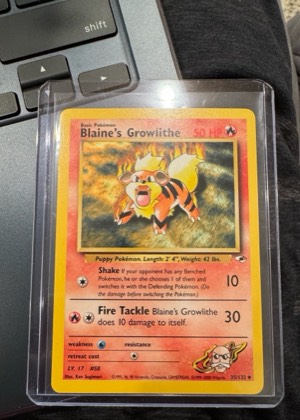 Blaine's Growlithe (35), graded 8.5