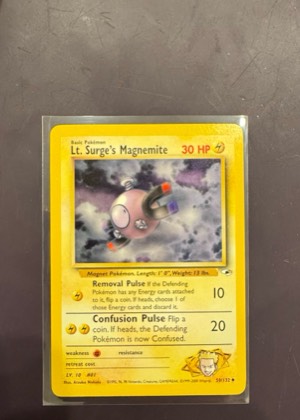 Lt. Surge's Magnemite (50), graded 8.5