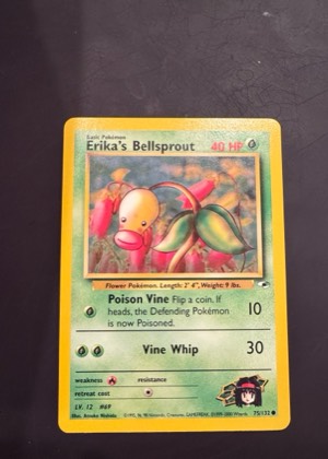 Erika's Bellsprout (75), graded 9.0
