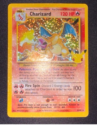 Charizard (Celebrations Metal Card) graded 9