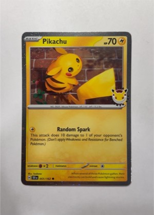 Pikachu - 051/162 (Cosmo Holo), graded 9.5