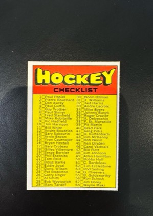 Hockey Checklist, graded 6.5