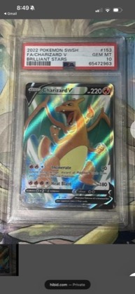Charizard V (Full Art), graded 10.0