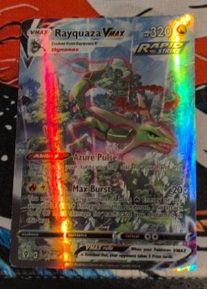 Rayquaza VMAX (Alternate Art Secret), graded 9.0