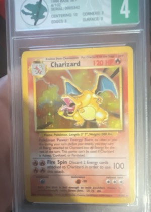 Charizard, graded 3.5