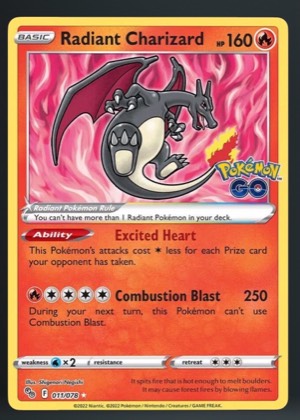 Radiant Charizard, graded 9.5