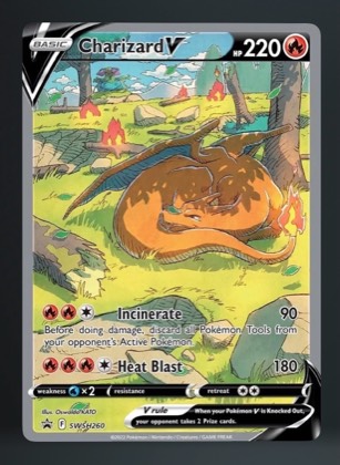 Charizard V - SWSH260, graded 9.5