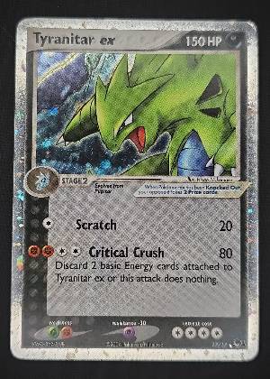 Tyranitar ex (Non-Holo), graded 8.0