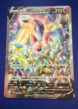 Galarian Rapidash V (Alternate Full Art), graded 9.0