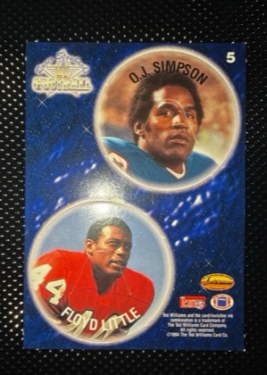 O.J. Simpson / Floyd Little, graded 9.0