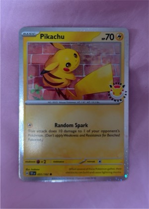 Pikachu - 051/162 (Cosmo Holo), graded 9.5