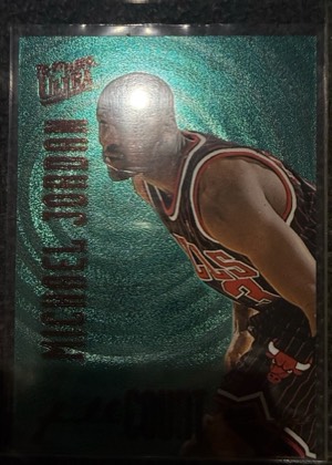 1996 Fleer Ultra Michael Jordan Holographic Insert, graded 6.5