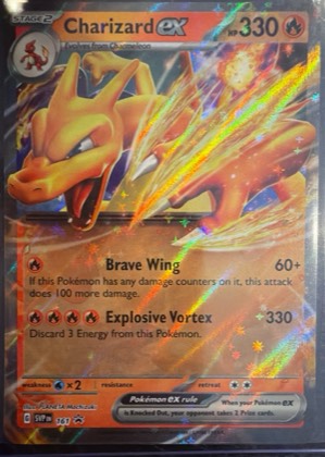 Charizard ex, graded 9.0