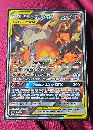 Reshiram & Charizard GX, graded 8.0