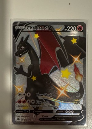 Charizard V (Secret), graded 9.0