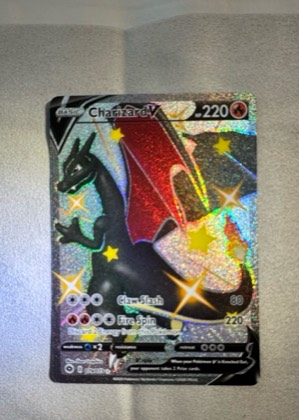 Charizard V (Secret), graded 8.0