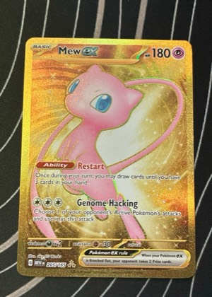 Mew ex - 205/165 (151 Metal Card), graded 9.0