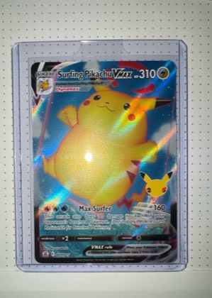 Surfing Pikachu VMAX, graded 9.0