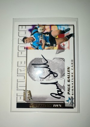 2002 Select NRL Challenge Future Force Paul Gallen Auto, graded 8.5